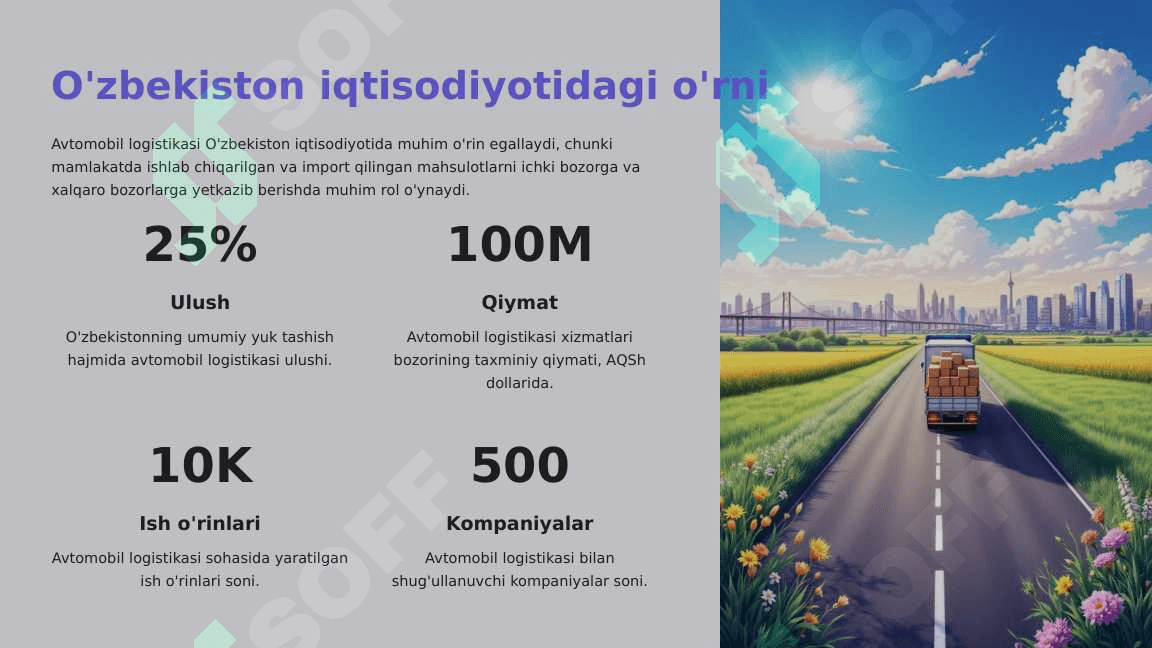 O'zbekistondan Avtomobil Logistikasi orqali Yuk Tashiish 3