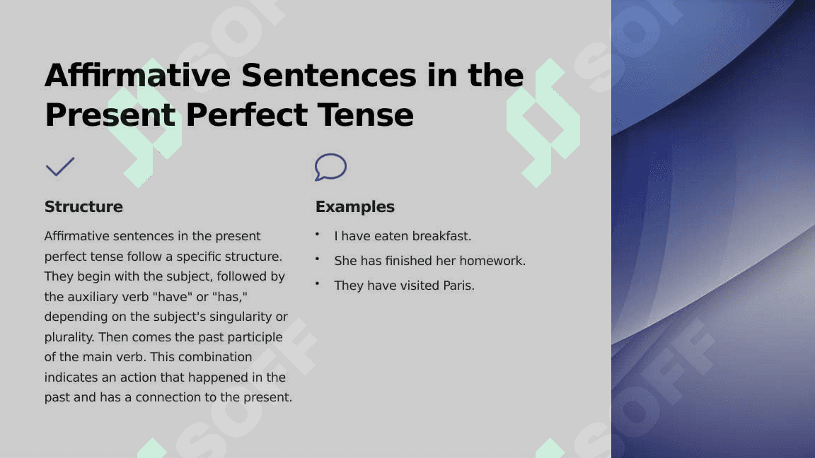 Present Perfect Tense 4