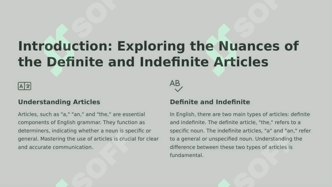 A and the ARTICLE 2