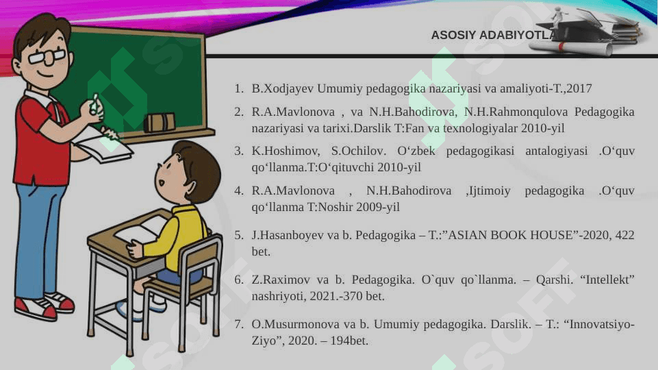 Pedagogika fanining predmeti, maqsadi va vazifalari. Pedagogika fanining ilmiy tadqiqot metodlari. 3