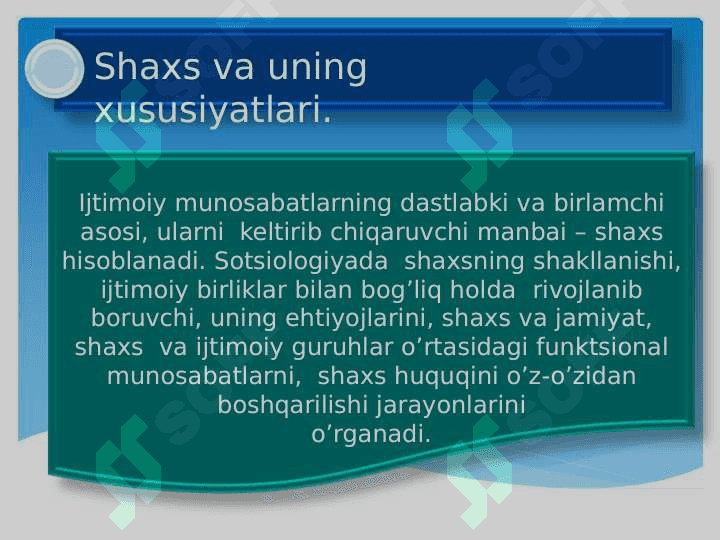SHAXS HAQIDA TUSHUNCHA 3
