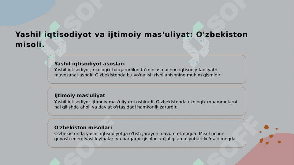 YASHIL  IQTISODIYOTNI RIVOJLANTIRISHNING YASHIL IQTISODIY  VA NO YASHIL IQTISODIY  MEXANIZMLARINI ISHLAB CHIQARISH 5