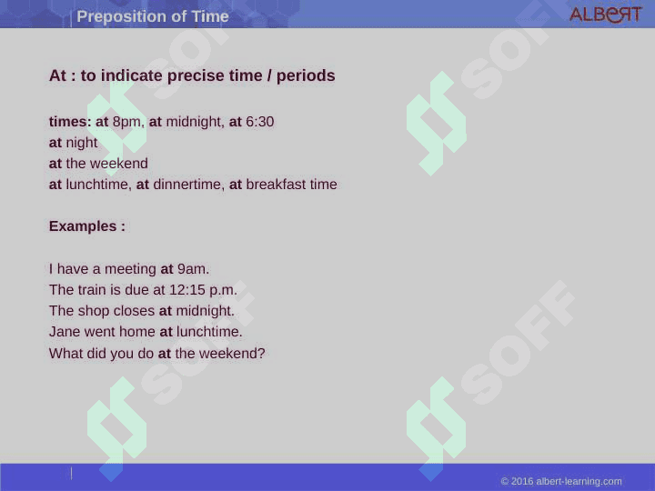 Preposition of Time 4