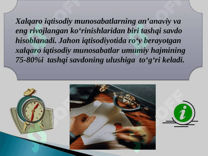 Xalqaro savdoning rivojlanish nazariyalari va modellari 2