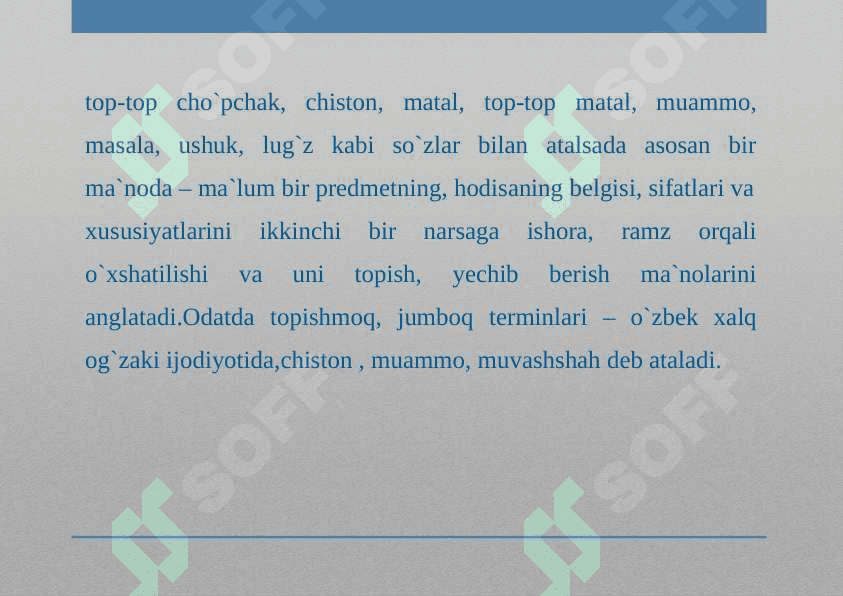 O’ZBEK XALQ MAQOLLARI VA TOPISHMOQLARI 7
