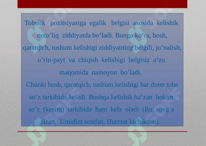 O’zbek tilida kelishik 4