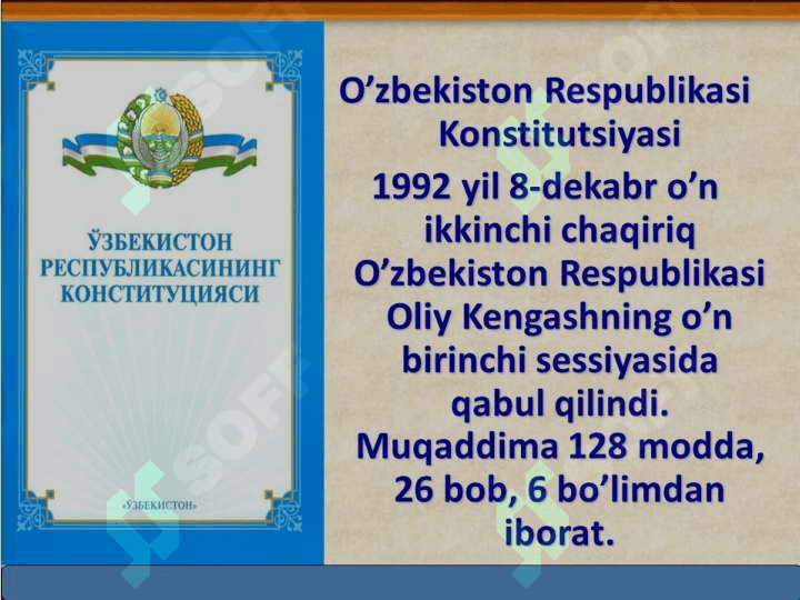 O’ZBEKISTON RESPUBLIKASI FUQOROLARINING KONSTITUTSIYAVIY BURCHLARI 4