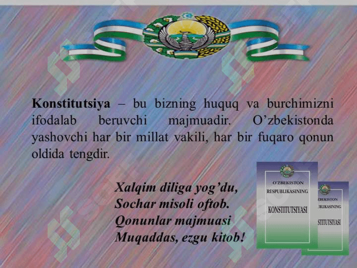 O’ZBEKISTON RESPUBLIKASI FUQOROLARINING KONSTITUTSIYAVIY BURCHLARI 6