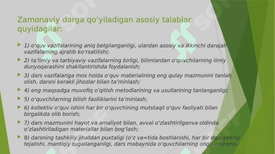 Oliy o‘quv yurtlarida o‘quv jarayonini tashkil etish 8