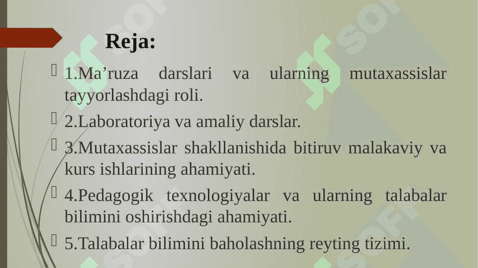 O‘quv darslarining turlari va ularning mutaxassislar tayyorlashdagi roli 2