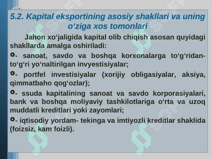 Хаlqаrо kаpitаl migrаtsiyasi vа trаnsmilliy kоmpаniyalаr 8