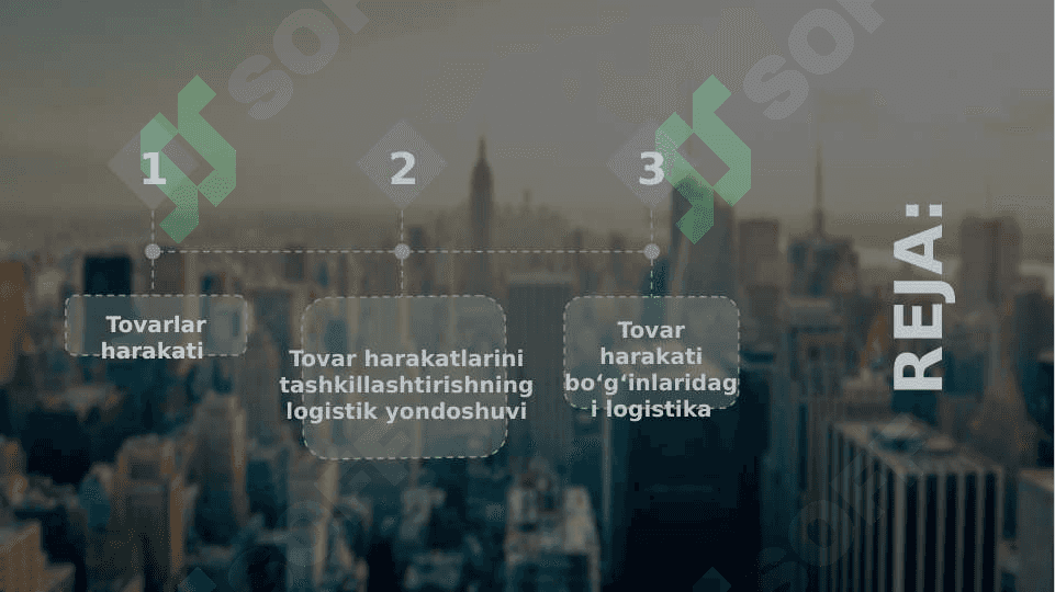 Tijorat logistikasida tovarlar harakati 2