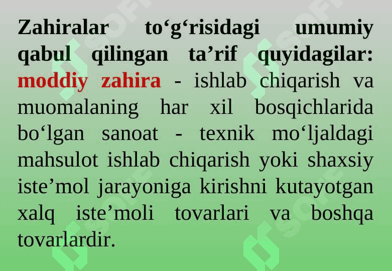 ZAXIRALAR LOGISTIKASI 7