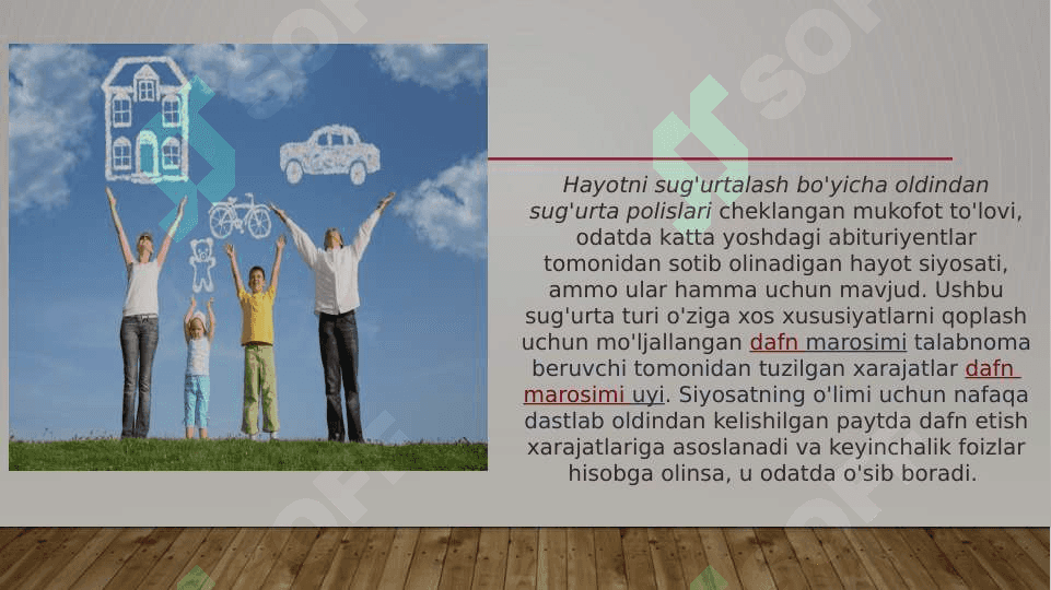 Hayot sug'urtasi bo'yicha asosiy sug'urta polislari. 3
