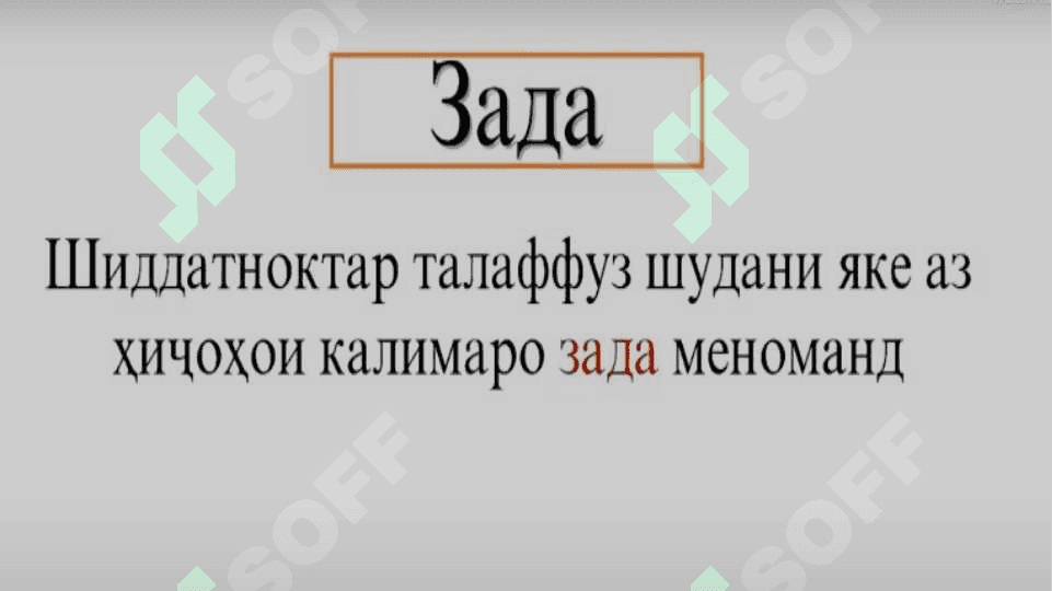 Зада ва намудҳои он 2