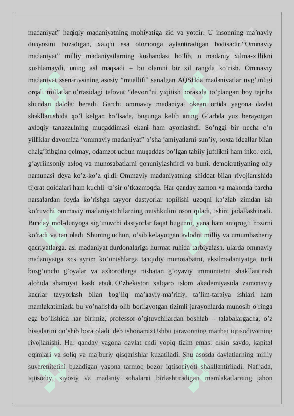 Globallashuv jarayonlarining insoniy tuyg’ularga salbiy ta’siri va uning oqibatlari 4