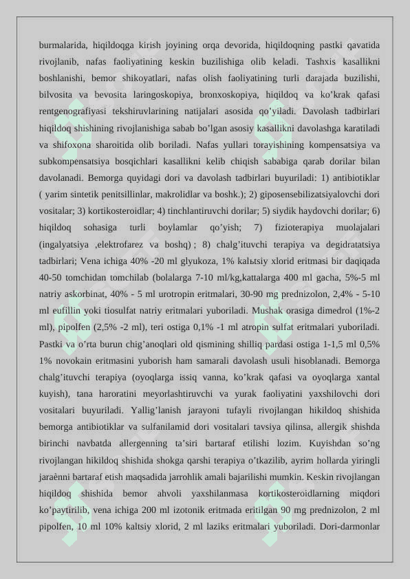 Hiqildoqning qo'shimcha kasalliklarining kelib chiqish sabablari va asoratlari 24 2