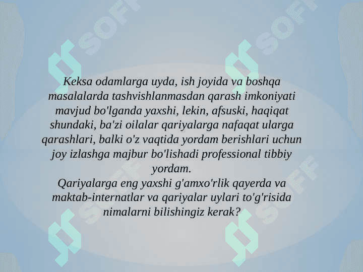 Keksa yoshdagi aholini parvarishlashda sog‘lom turmush tarzining ahamiyati 2