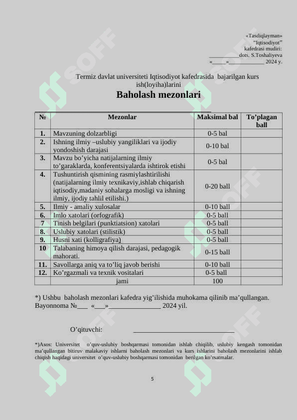 Yalpi talab va Yalpi taklif 5