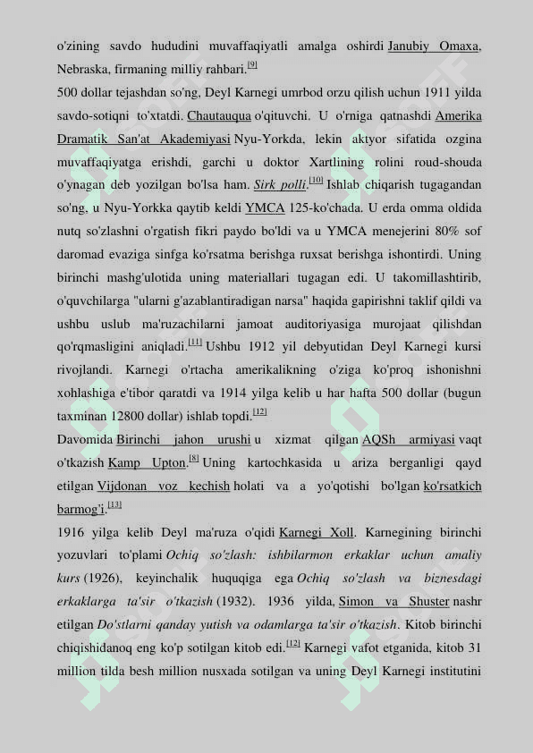 KARNEGINING O'Z O'ZIGA ISHONCH HOSIL QILISH VA 3