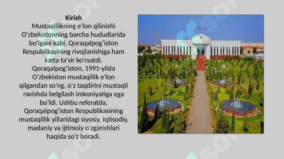 Mustaqillik yillarida Qoraqalpogʻiston respublikasi 3