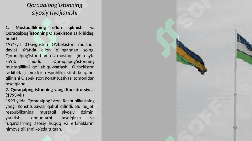 Mustaqillik yillarida Qoraqalpogʻiston respublikasi 4