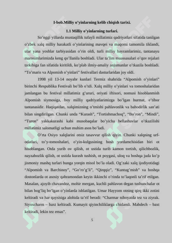 Milliy o’yinlаrning mаzmuni, mоhiyati vа mаqsаdgа оid tаsnifi 5