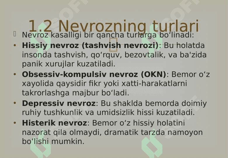Nevroz kasalligining kelib chiqish sabablari va asoratlari  24 6