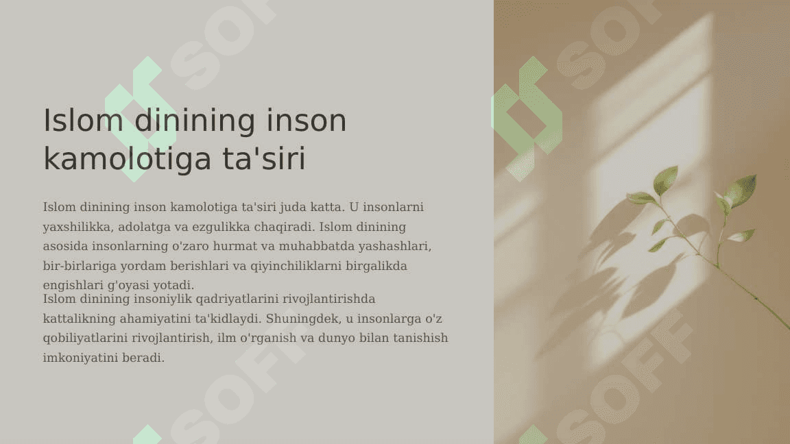 Sharq mutafakkirlarining islom dinning inson kamolotiga ta'siri haqidagi go'yalari 5