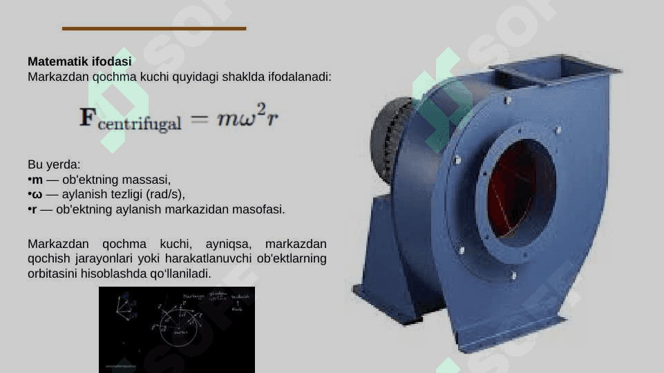 Аylаnuvchi sаnoq tizimidаgi inertsiya kuchlаri. Mаrkаzdаn qochmа vа Koriolis inertsiya kuchlаr 8