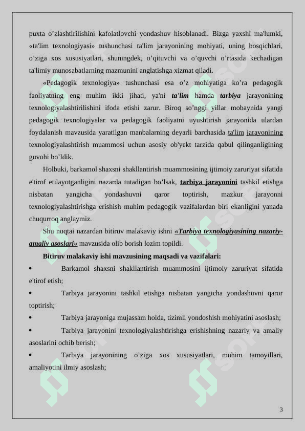 Tarbiya texnologiyasi 3