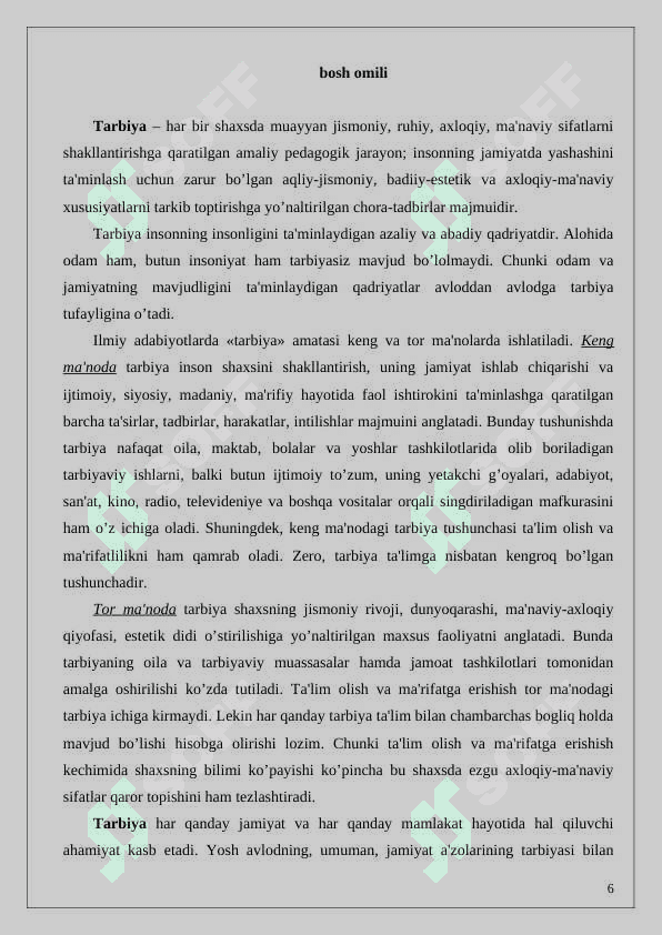 Tarbiya texnologiyasi 6