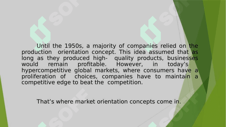MARKETING  and MARKETING ORIENTATIONS 2