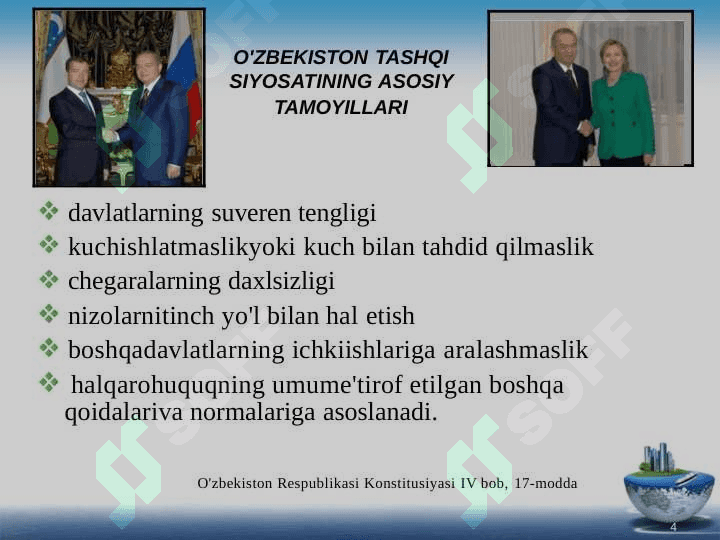 O’zbekiston va jahon hamjamiyati(to'liq) 4