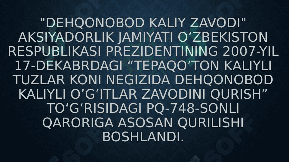 Dehqonobod kaliy zavodi. 3