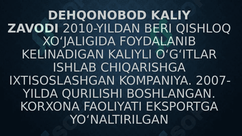 Dehqonobod kaliy zavodi. 4