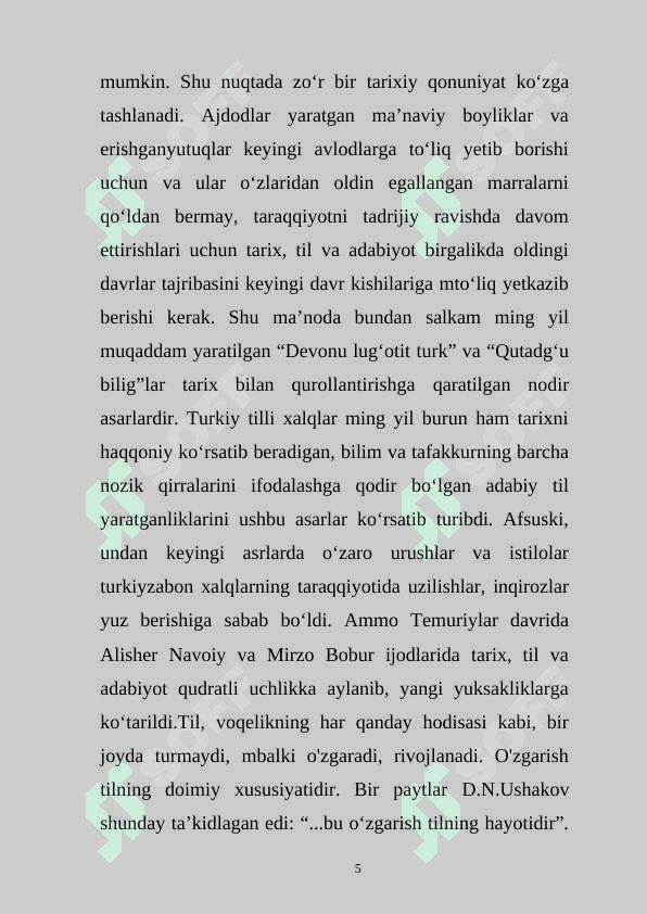 Hozirgi O'zbek adabiy tilining rivolanish omillari 4