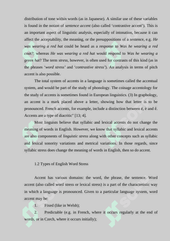 PHONOLOGICAL ANALYSIS OF STRESS PATTERNS  WORD STRESS AND SENTENCE STRESS IN PROSODY 7