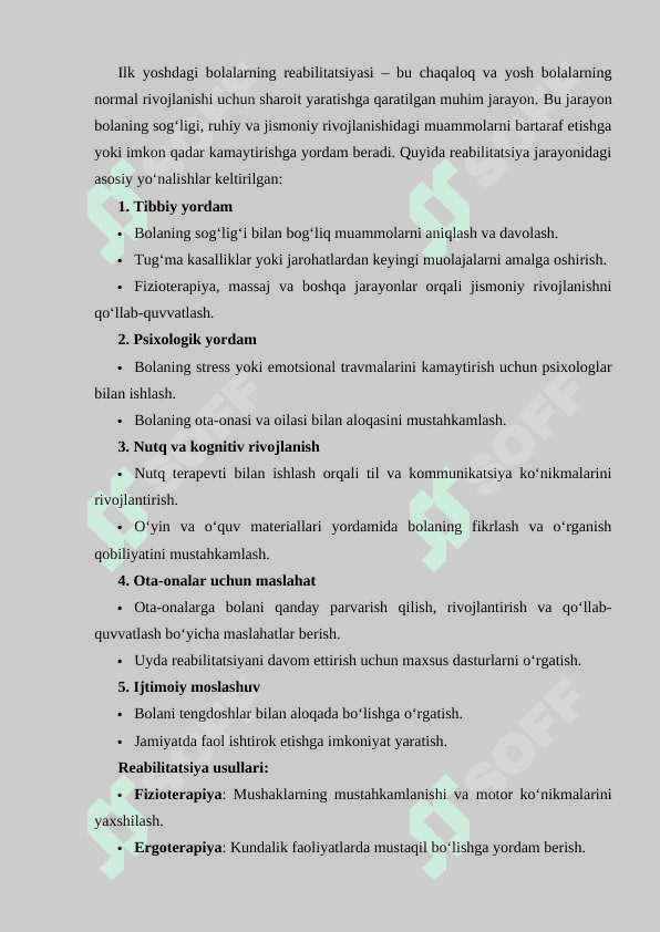 Ilk yoshdagi bolalar reablitatsiyasi 2