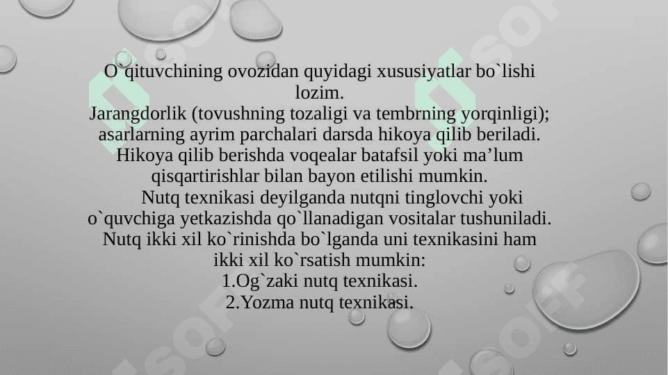 Nutq odobi – ahloqni belgilovchi mezon.Nutq texnikasi va ovozdan foydalanish.O`qituvchi odobi – nutq odobi. 3