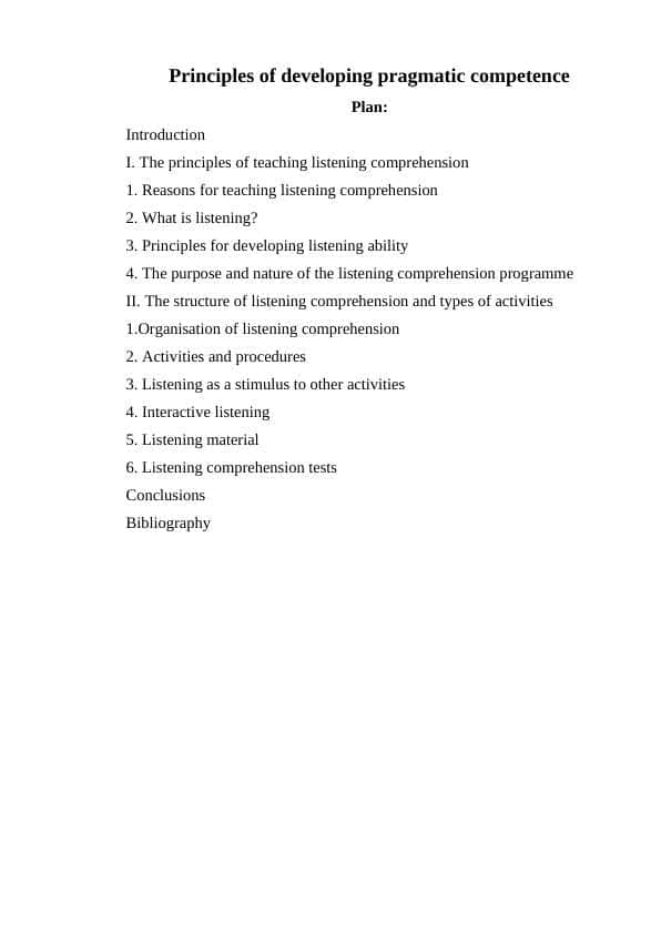 Principles of developing pragmatic competence