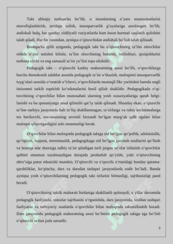 YOSH O'QITUVCHILARNING HUSHMOMILALIGI NAZOKATI DILKASHLIGI VA PEDAGOGIK TAKTI 24YOSH O'QITUVCHILARNING HUSHMOMILALIGI NAZOKATI DILKASHLIGI VA PEDAGOGIK TAKTI 24 2