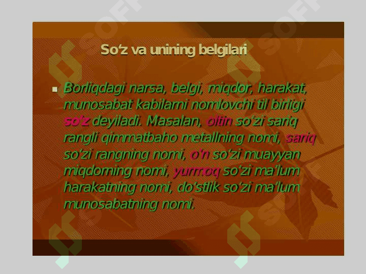 So‘z va uning ma’nosi 3