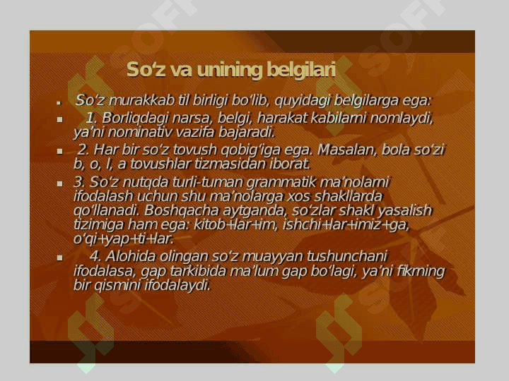 So‘z va uning ma’nosi 4
