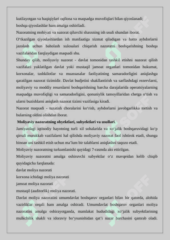 Moliyaviy nazoratni tashkil etish 5
