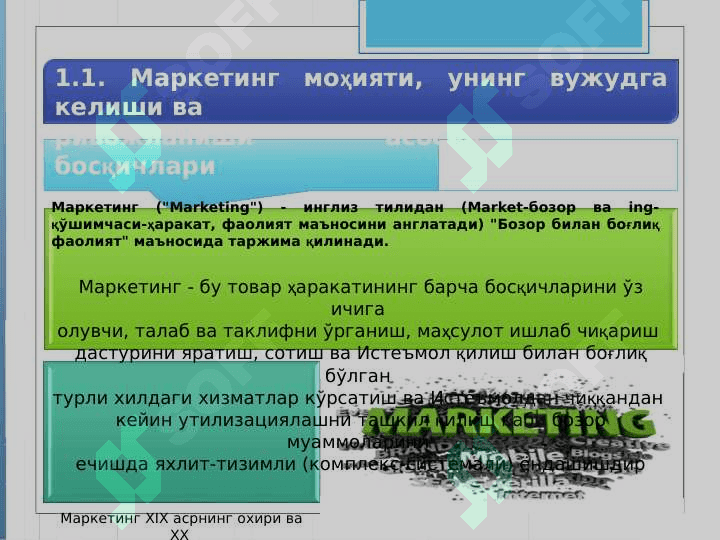 Marketingning mohiyati, maqsadi va vazifal. 4
