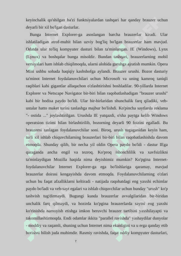 INFORMATIKA FANLARINI  O‘QITISHDA INTERNET BRAUZERLARDAN FOYDALANISHNING O‘RNI VA AHAMIYATI 7