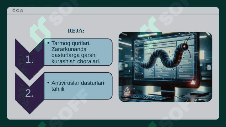 Zararkunanda dasturlar (tarmoq qurtlari) 2