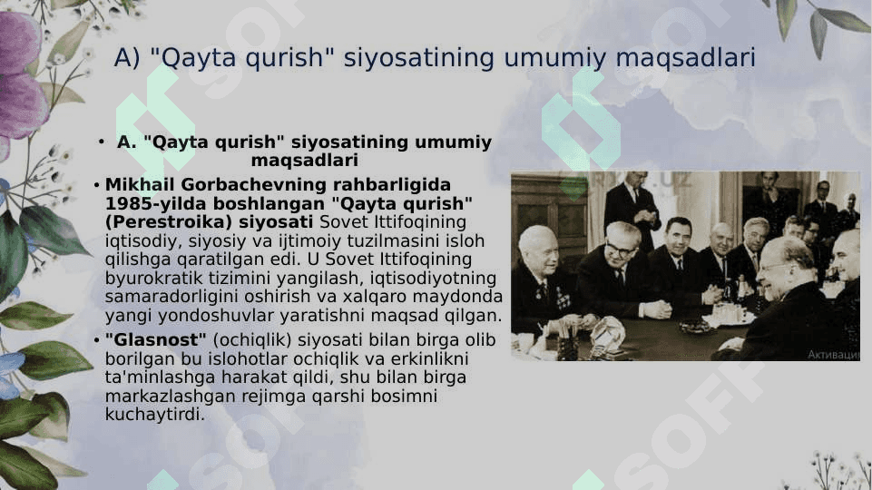 "Qayta qurish "yillarida O'zbekistondagi ijtimoiy-siyosiy vaziyat 4