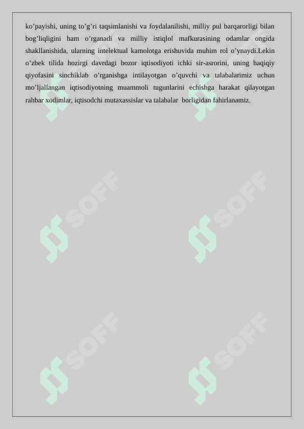 HOZIRGI ZAMON IQTISODIYOT NAZARIYASI RIVOJLANISHINING ASOSIY YO’NALISHLARI 4